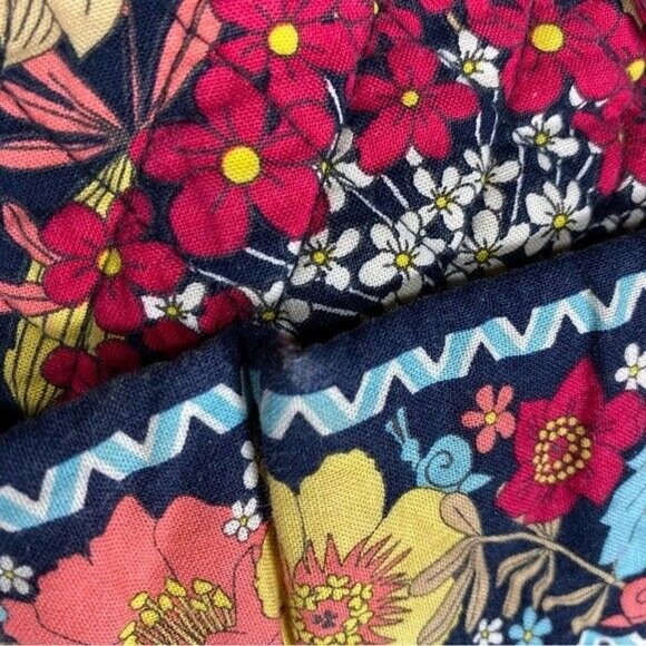 Vera Bradley Happy Snails Tall Tote Double Shoulder Strap Bag Floral W/Monogram - Picture 9 of 12